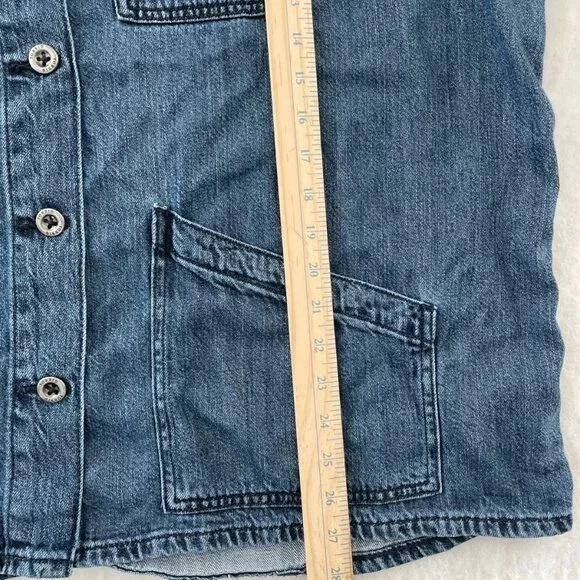 Torrid Feel The Fit Womens Blue Long Sleeve Pocket Denim Chore Jacket Size US 3X - Picture 7 of 8